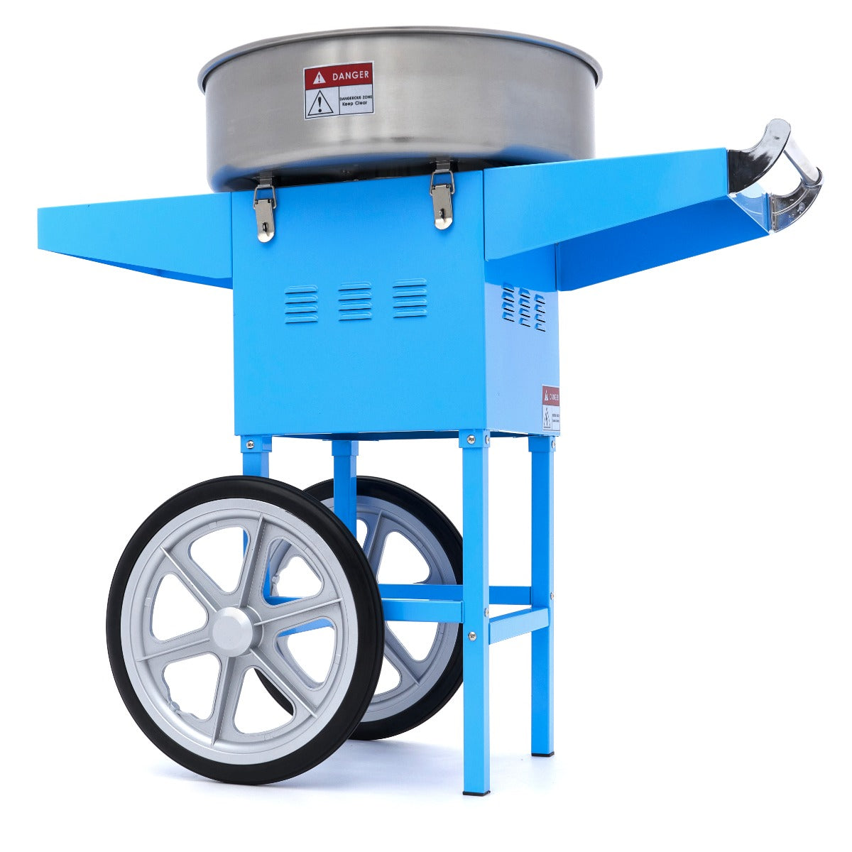 Máquina de Algodón de Azúcar - Profesional - Ø 52cm - Azul - con Carrito