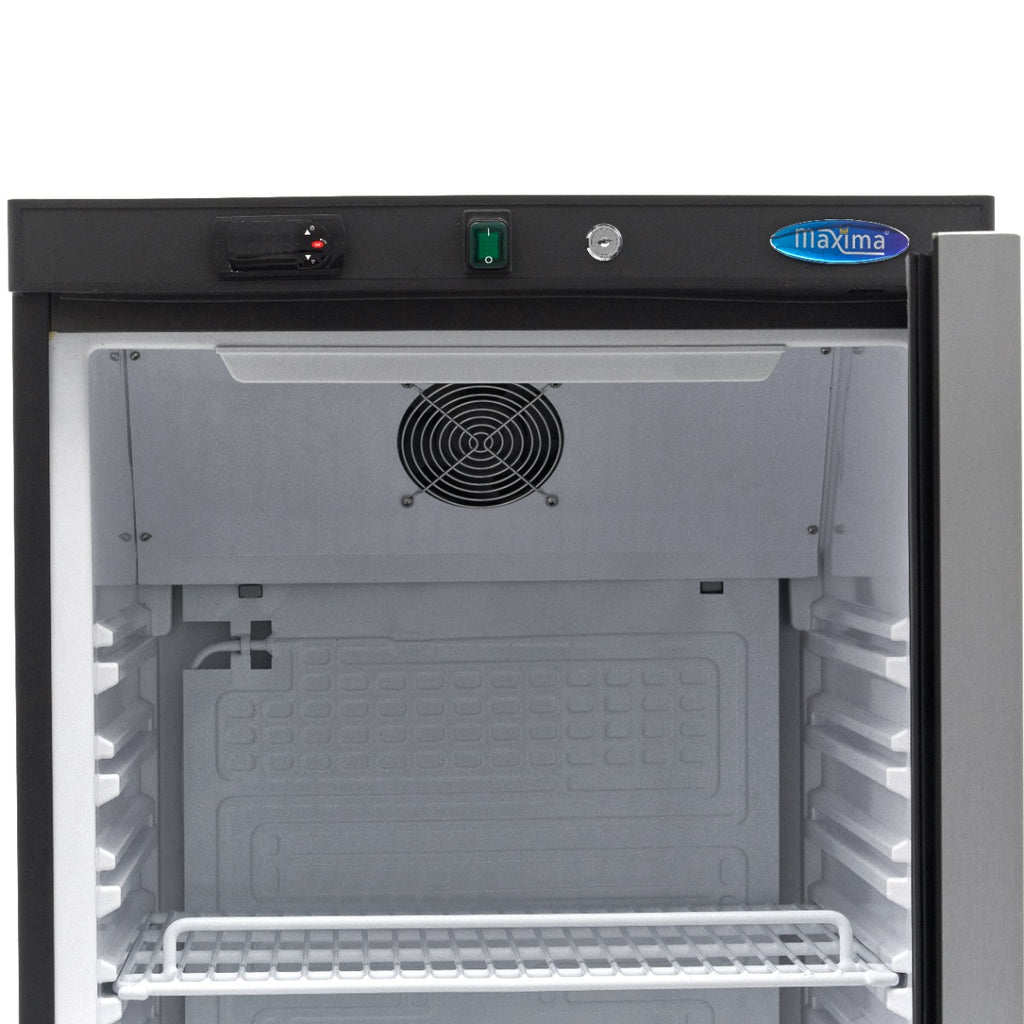 Frigorífico - Profesional - 400L - Negro - con Puerta de Cristal