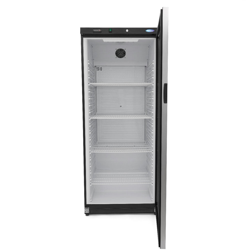 Frigorífico - Profesional - 600L - Negro - con Puerta de Cristal