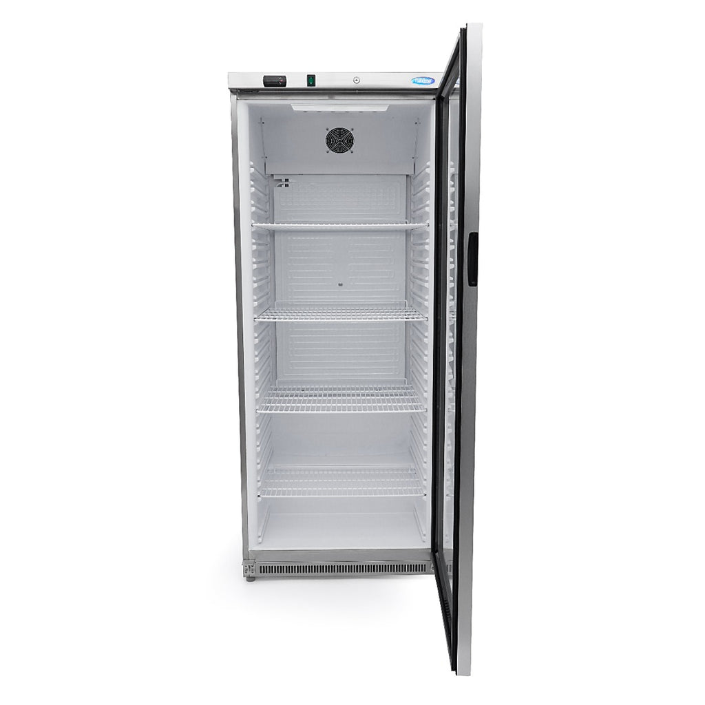 Frigorífico - Profissional - 600L - Aço inoxidável - com porta de vidro