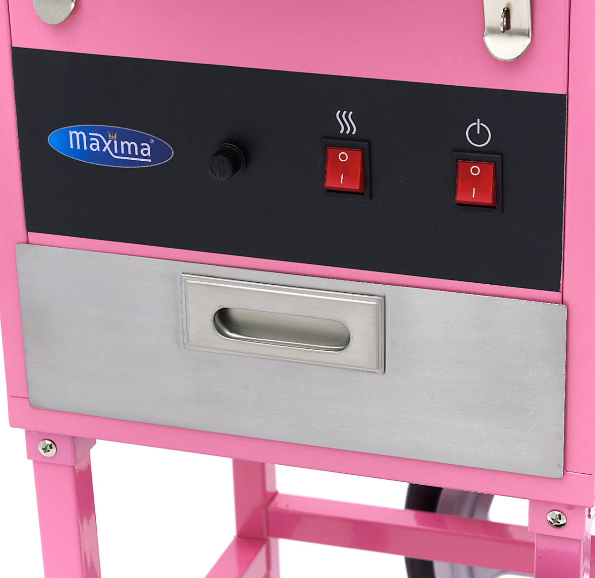 Zuckerwattemaschine - Professionell - Ø 52 cm - Rosa - Wagen