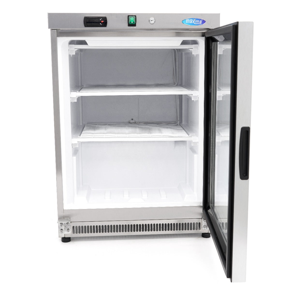 Congelador - Profesional - 200L - Acero Inoxidable - con Puerta de Cristal