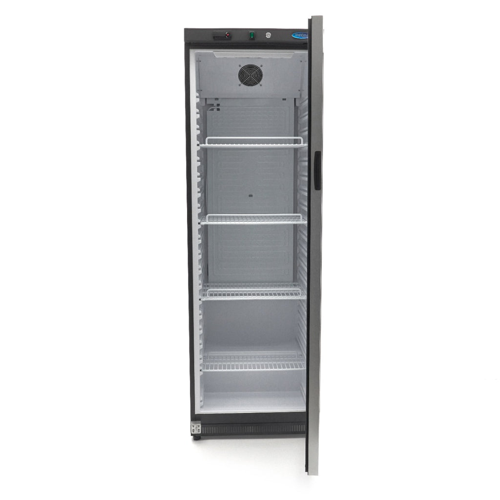 Frigorífico - Profesional - 400L - Negro - con Puerta de Cristal