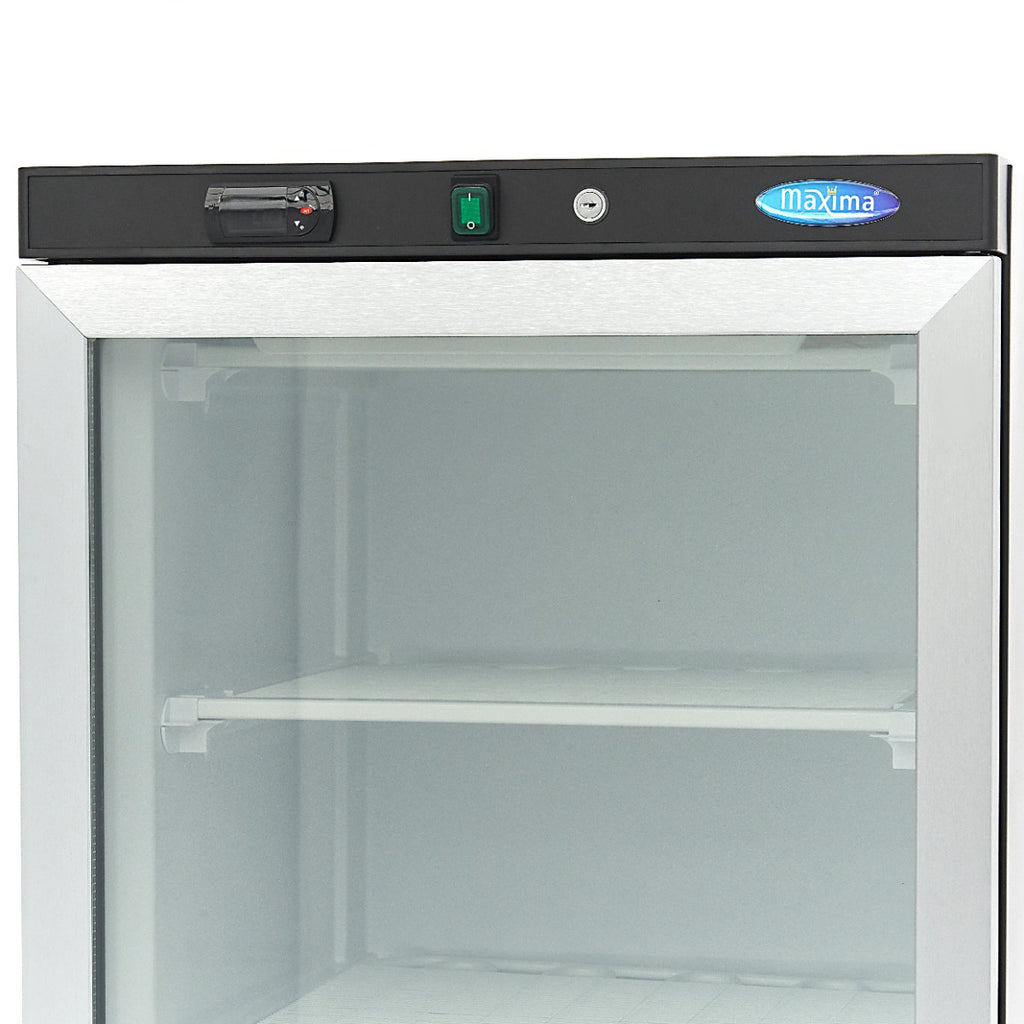 Congelatore - Professionale - 400L - nero - con porta in vetro