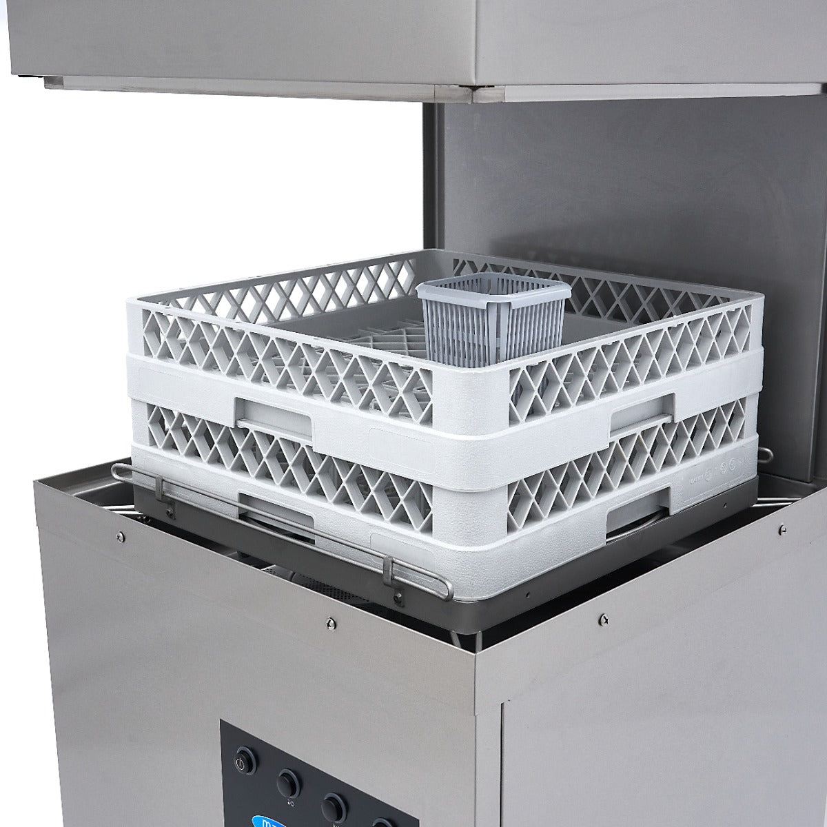 Máquina de lavar loiça de capota - Profissional - 50x50cm - com bombas de escoamento, abrilhantador e detergente - 400V