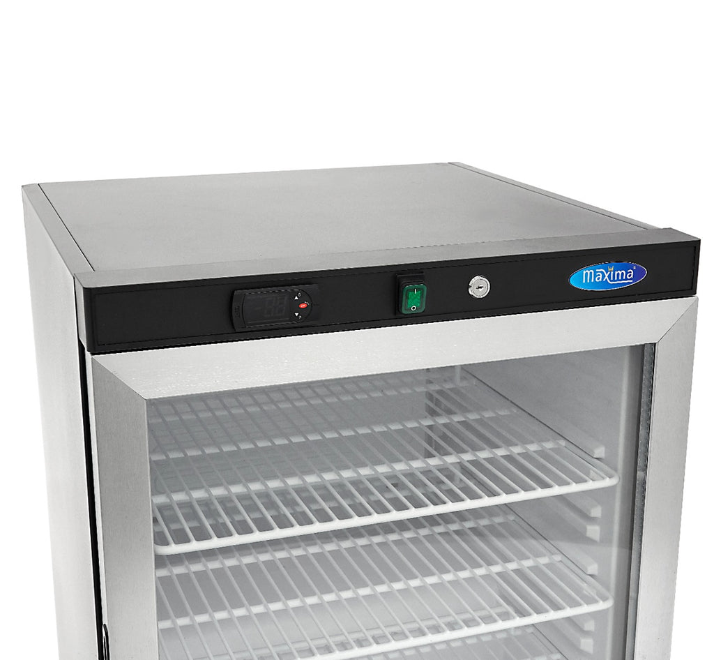 Kühlschrank - Professionell - 200L - schwarz - mit Glastür