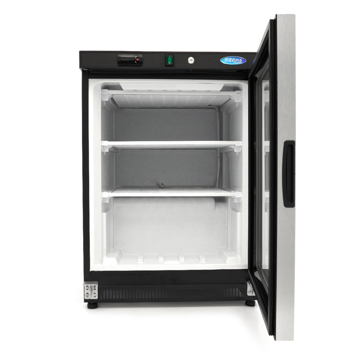 Congelador - Profissional - 200L - preto - com porta de vidro
