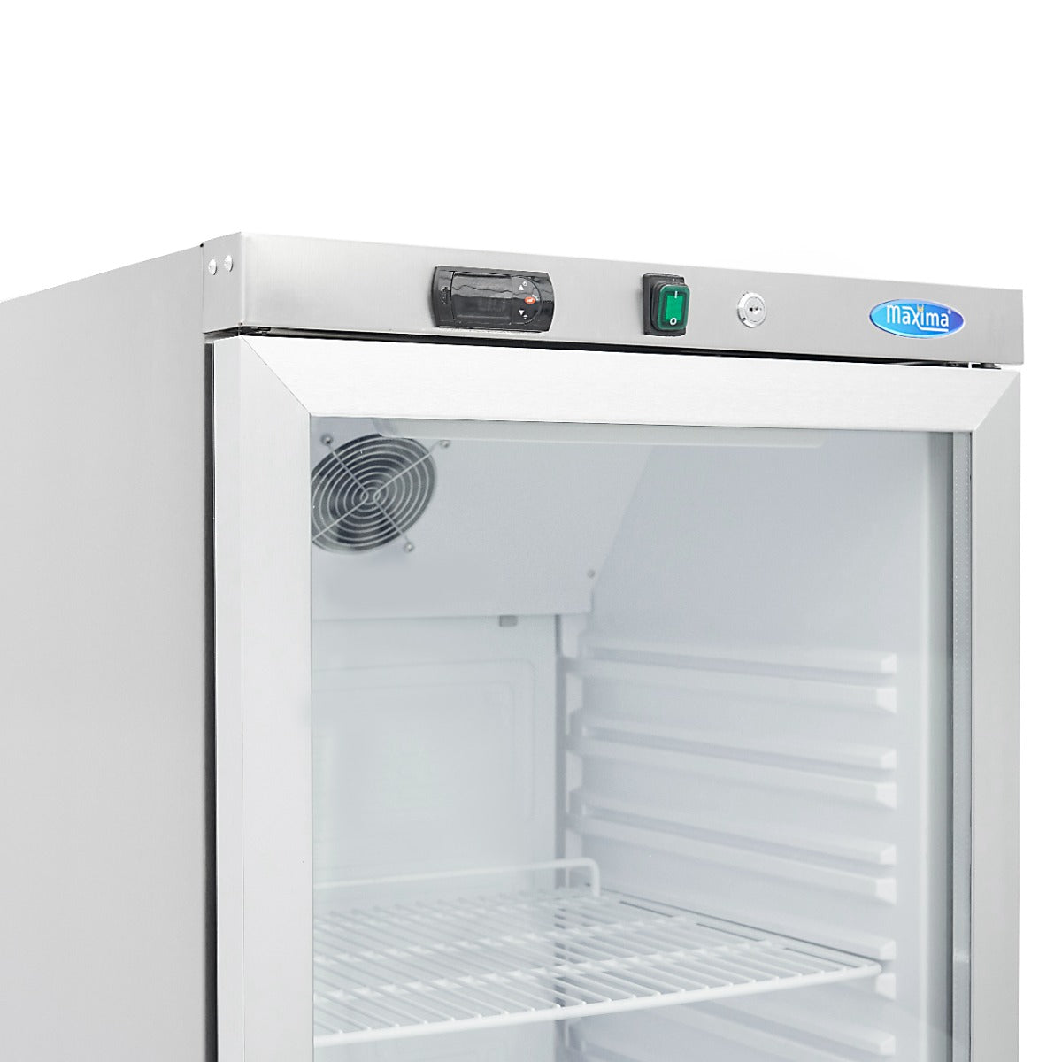 Frigorífico - Profesional - 400L - Acero Inoxidable - con Puerta de Cristal