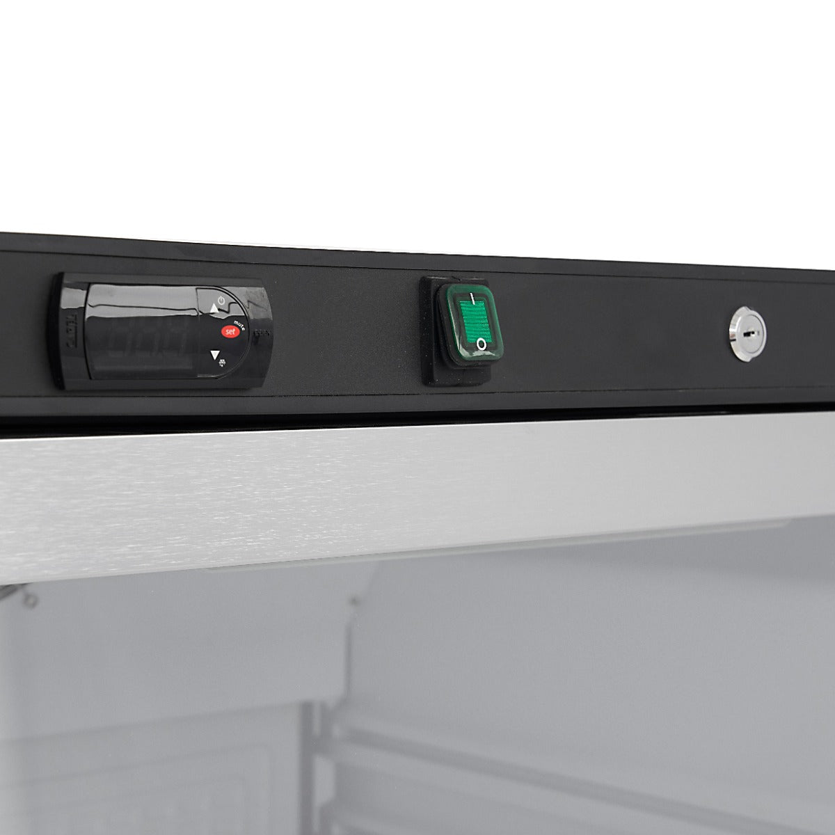 Frigorífico - Profesional - 600L - Negro - con Puerta de Cristal