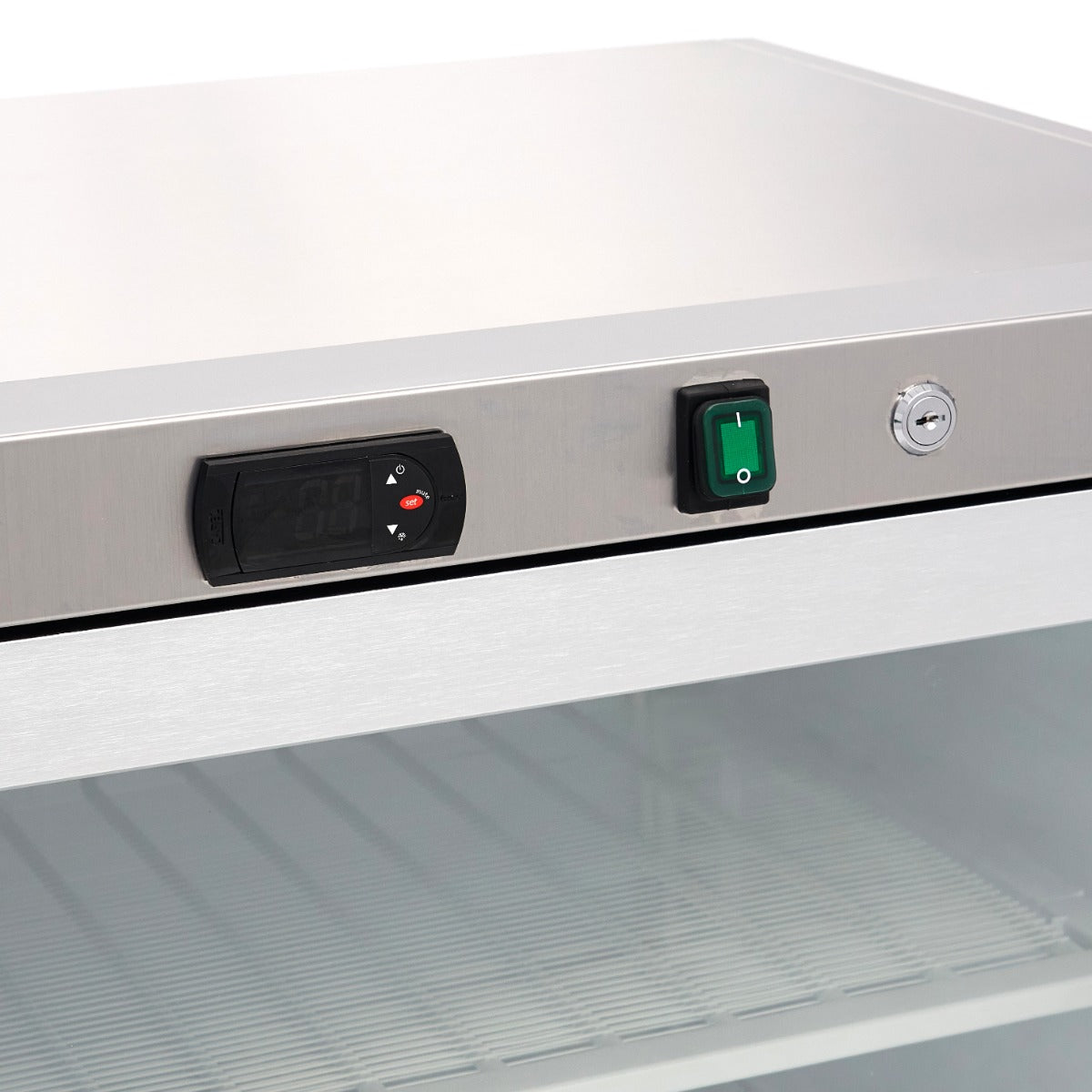 Congelador - Profesional - 200L - Acero Inoxidable - con Puerta de Cristal