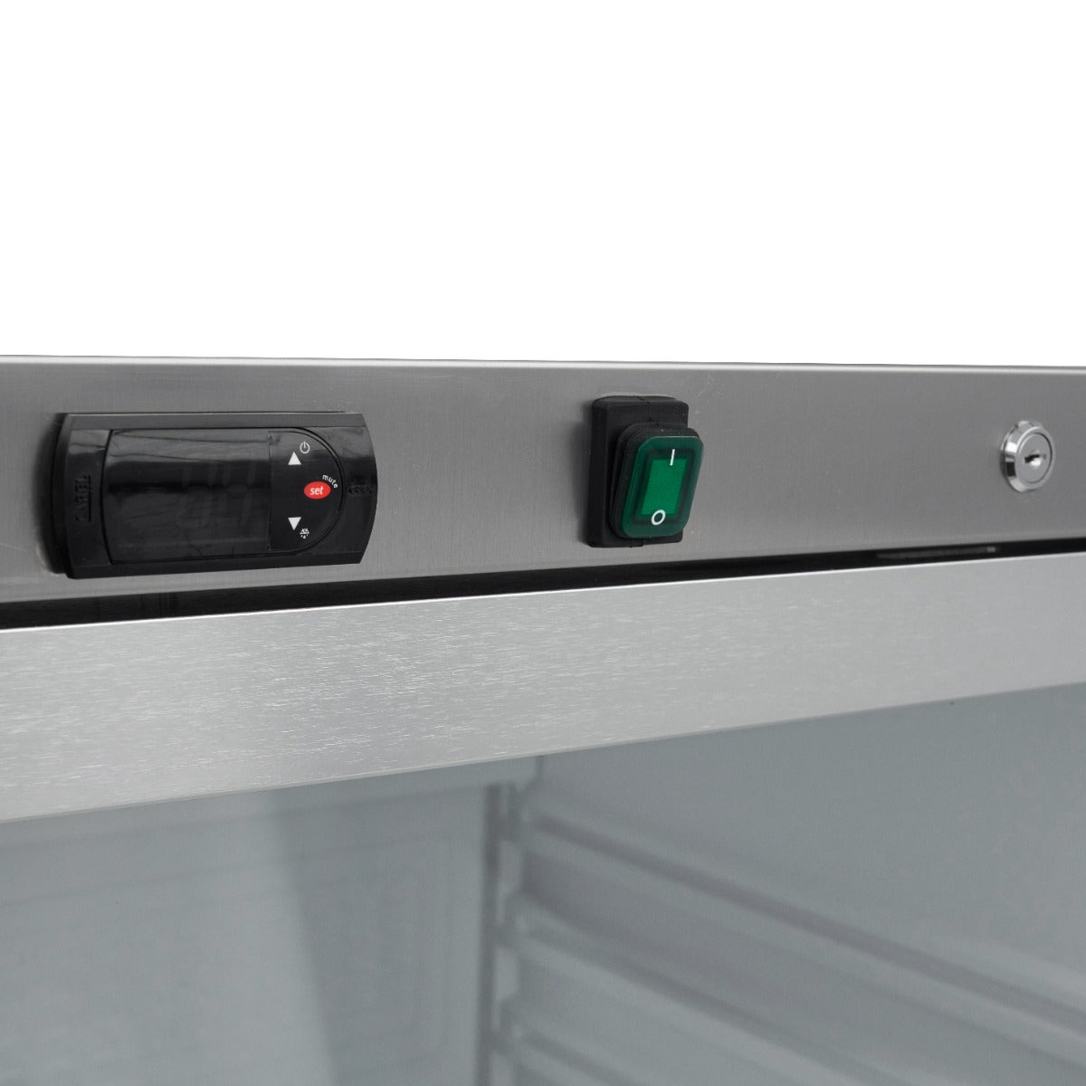 Frigorífico - Profissional - 600L - Aço inoxidável - com porta de vidro
