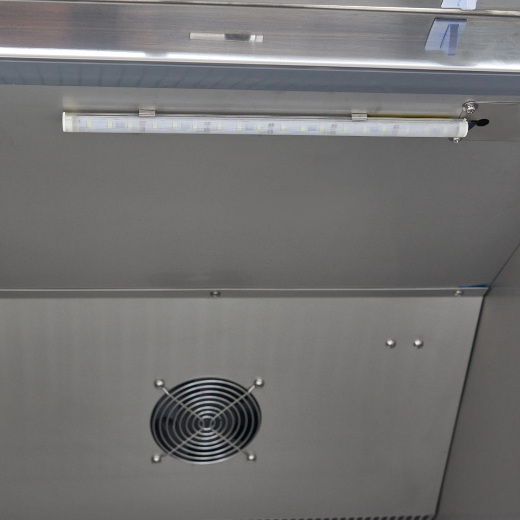Frigorífico - Profissional - 600L - 3 prateleiras reguláveis (2/1 GN) - aço inoxidável - com porta de vidro