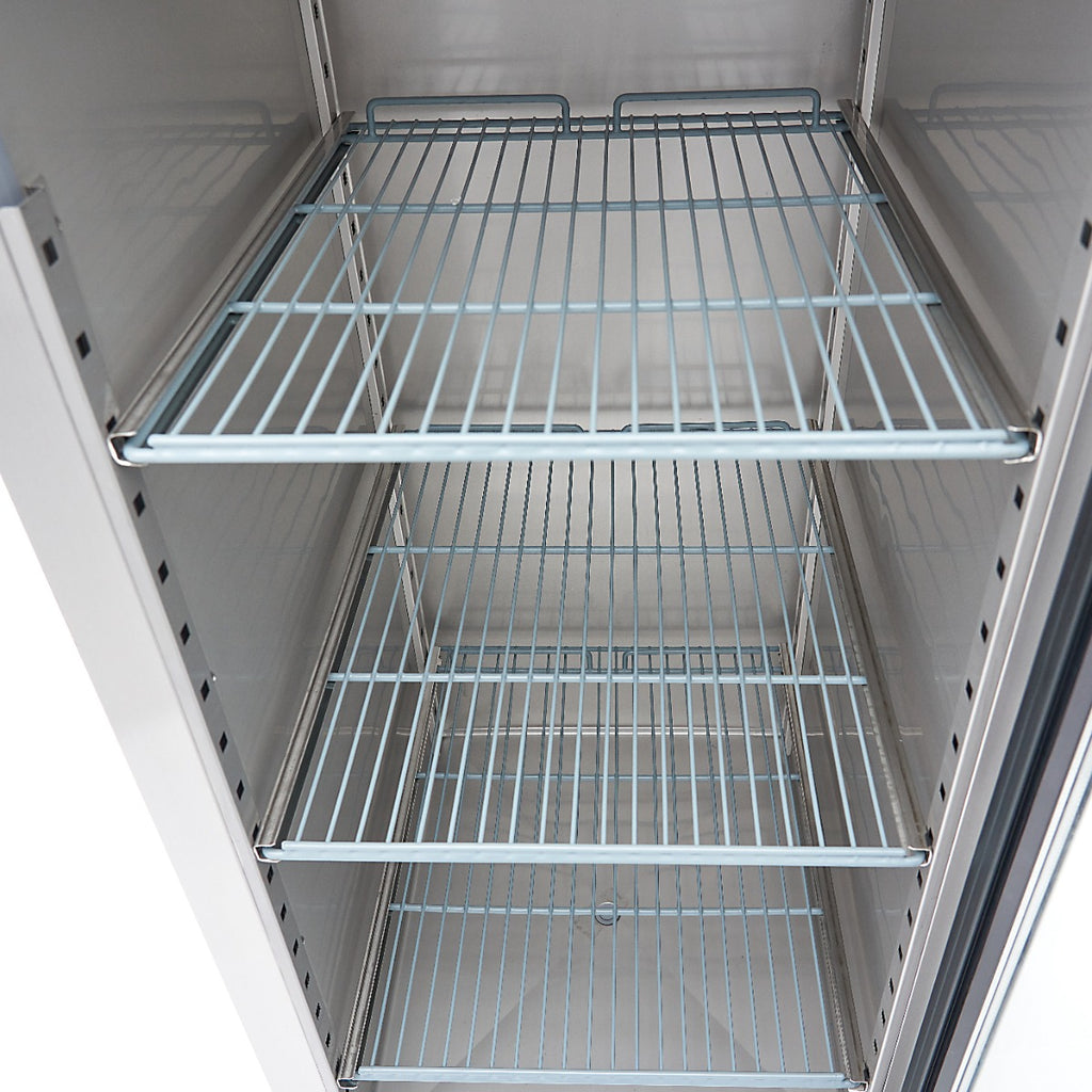 Frigorífico - Profissional - 600L - 3 prateleiras reguláveis (2/1 GN) - aço inoxidável - com porta de vidro