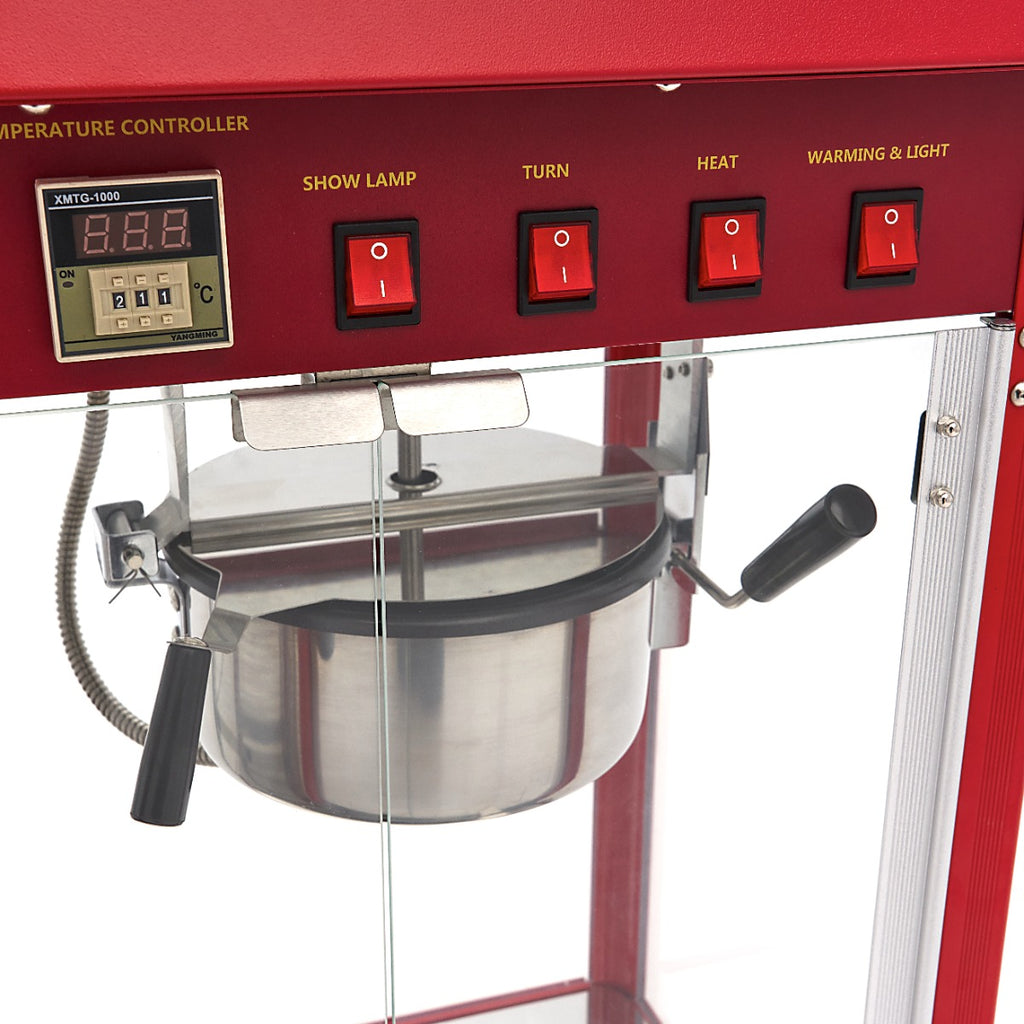 Máquina de palomitas - Profesional - 150gr - con vitrina de calentamiento