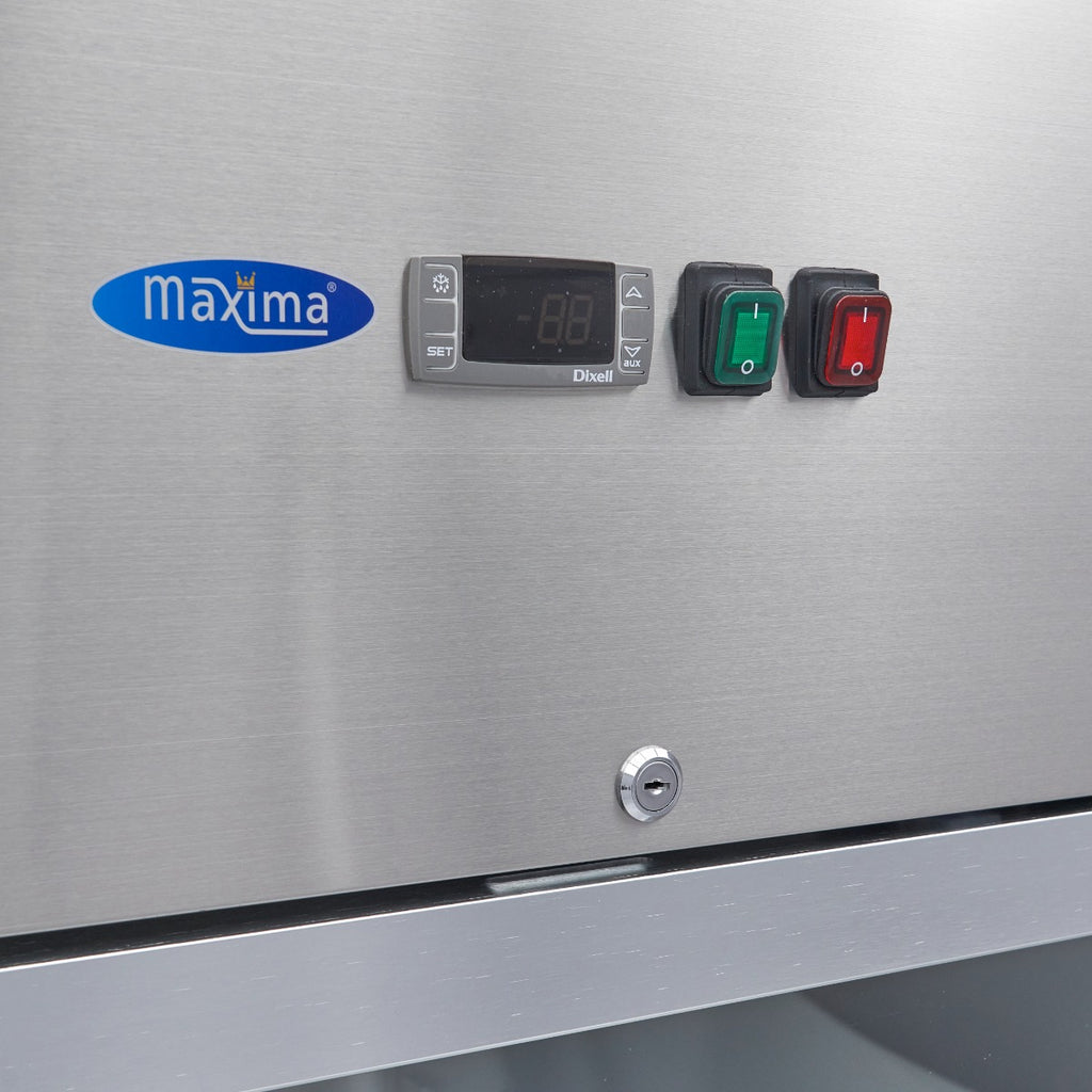 Frigorífico - Profissional - 600L - 3 prateleiras reguláveis (2/1 GN) - aço inoxidável - com porta de vidro