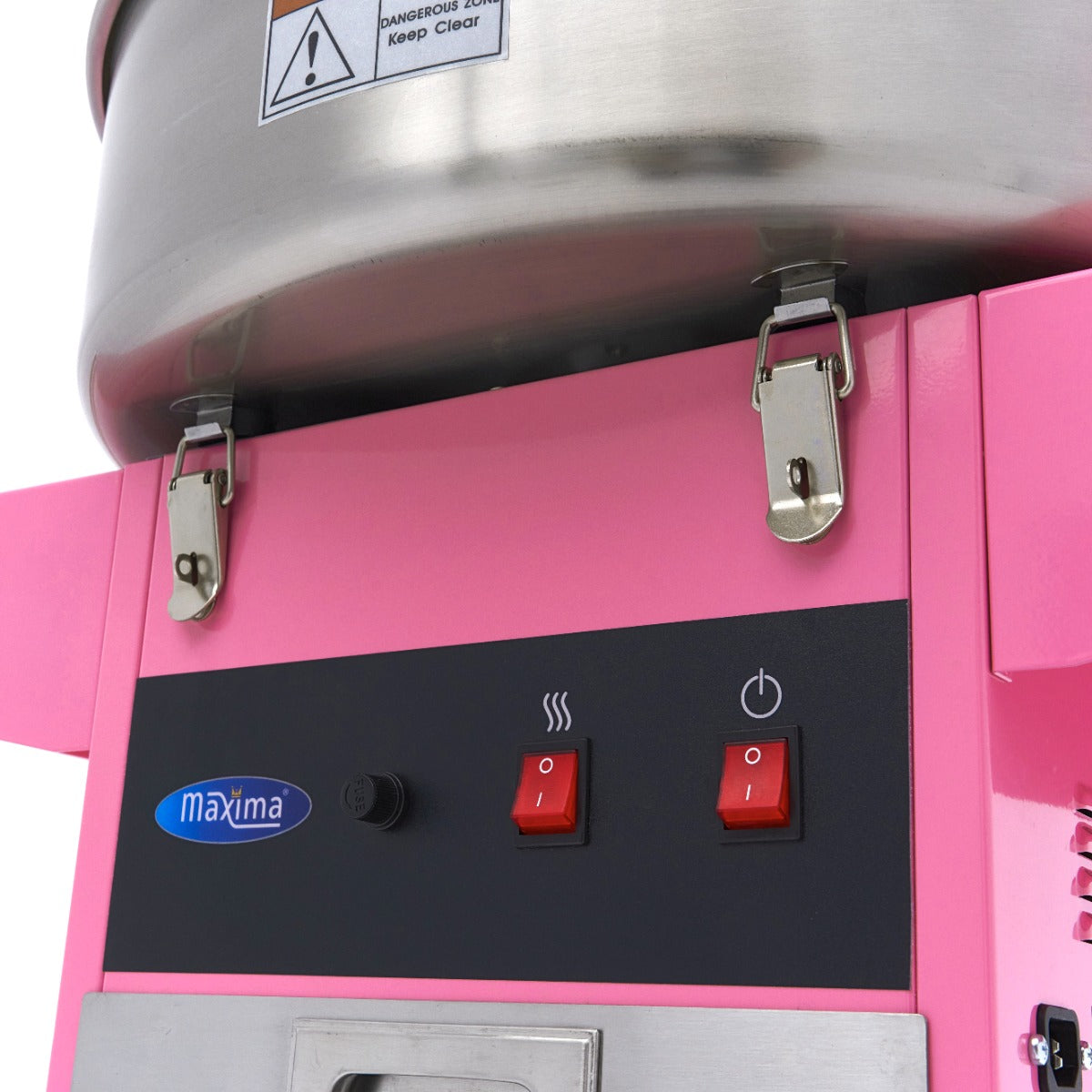 Zuckerwattemaschine - Professionell - Ø 52 cm - Rosa - Wagen