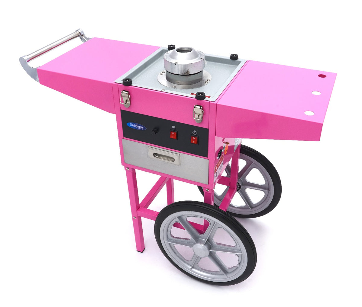 Zuckerwattemaschine - Professionell - Ø 52 cm - Rosa - Wagen