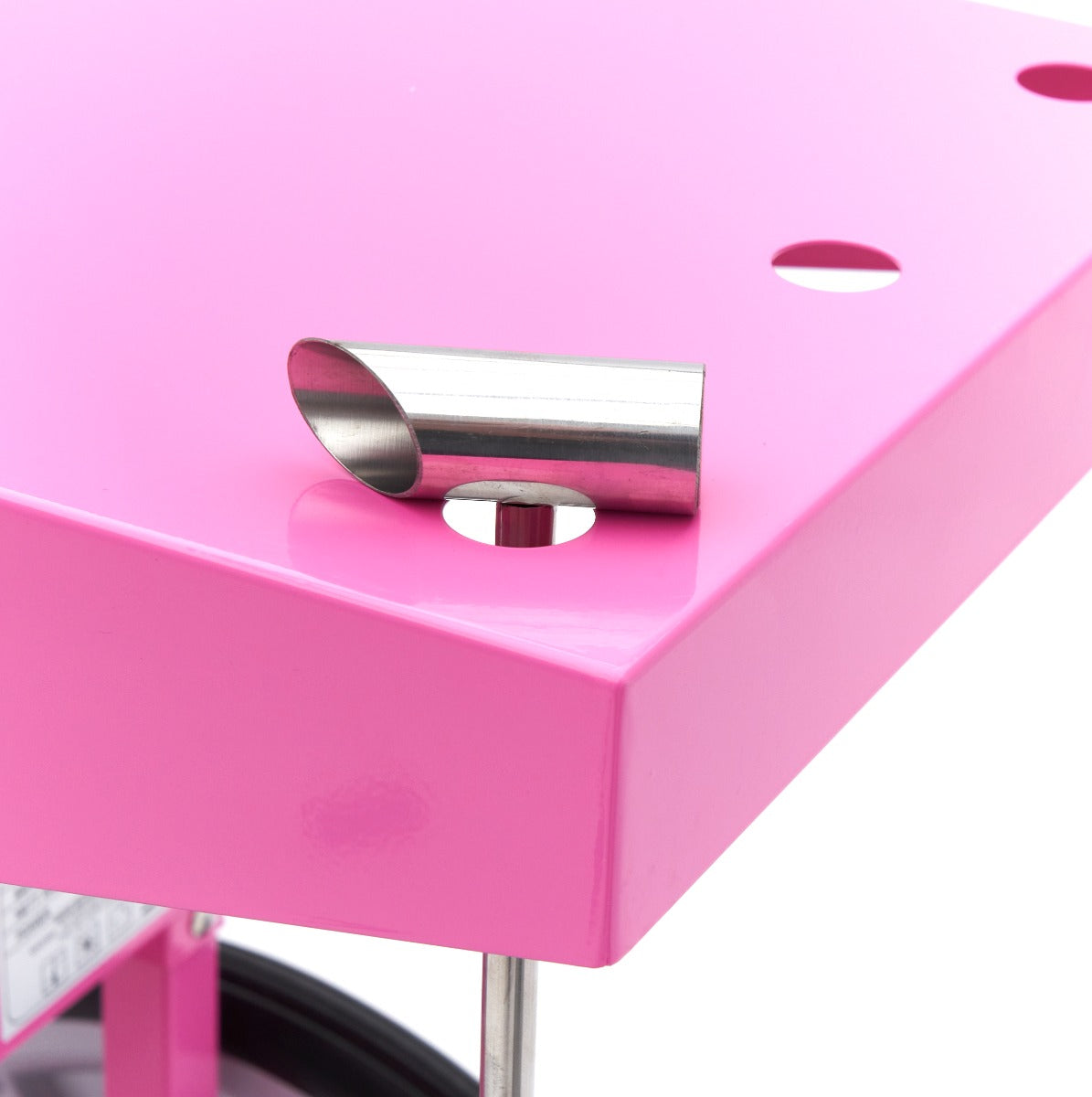 Zuckerwattemaschine - Professionell - Ø 52 cm - Rosa - Wagen