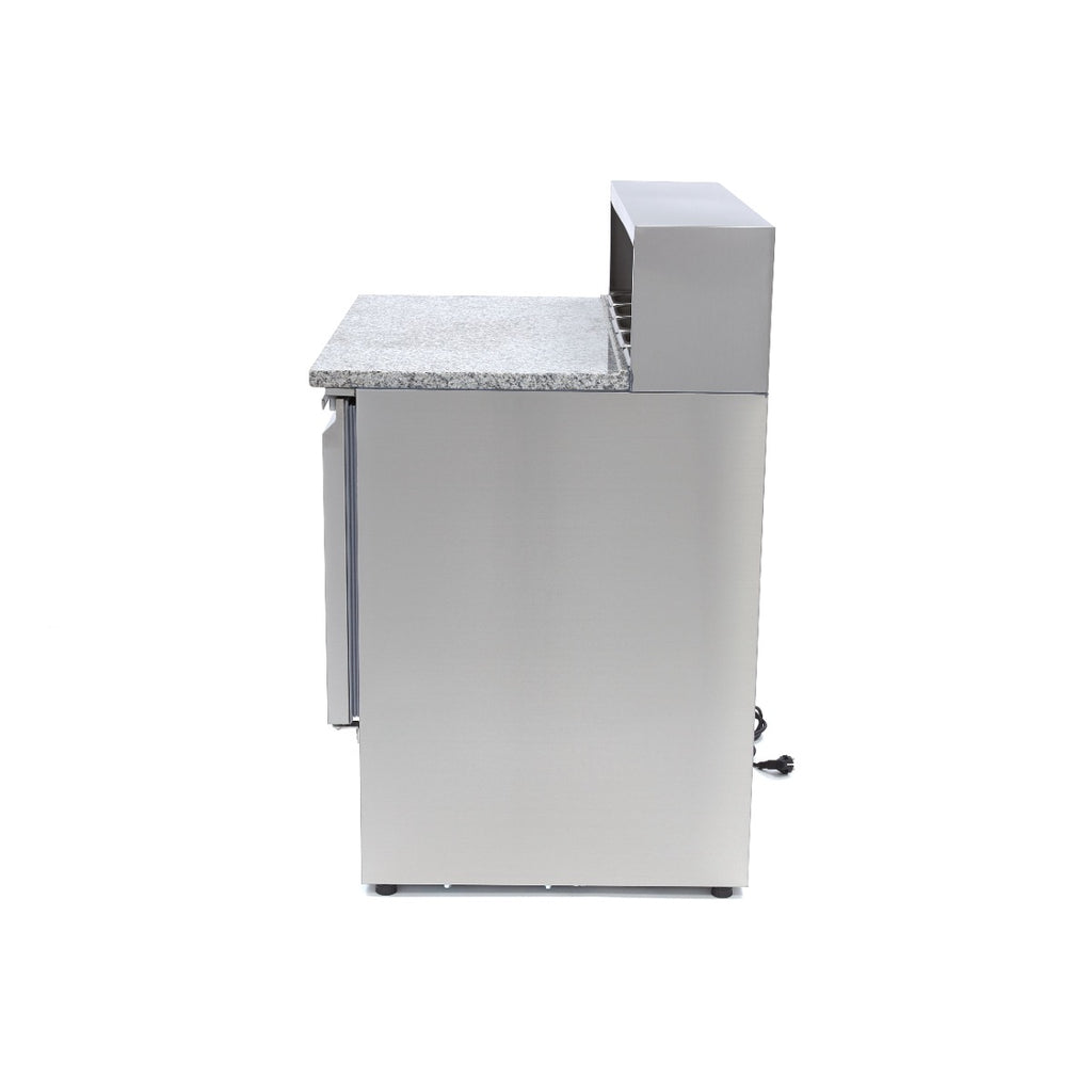 Mesas Refrigerado para Pizzas Preparacion - Profesional - 90cm - 2 Puertas - para 5 x 1/6 GN - incl Tapa de Acero Inoxidable