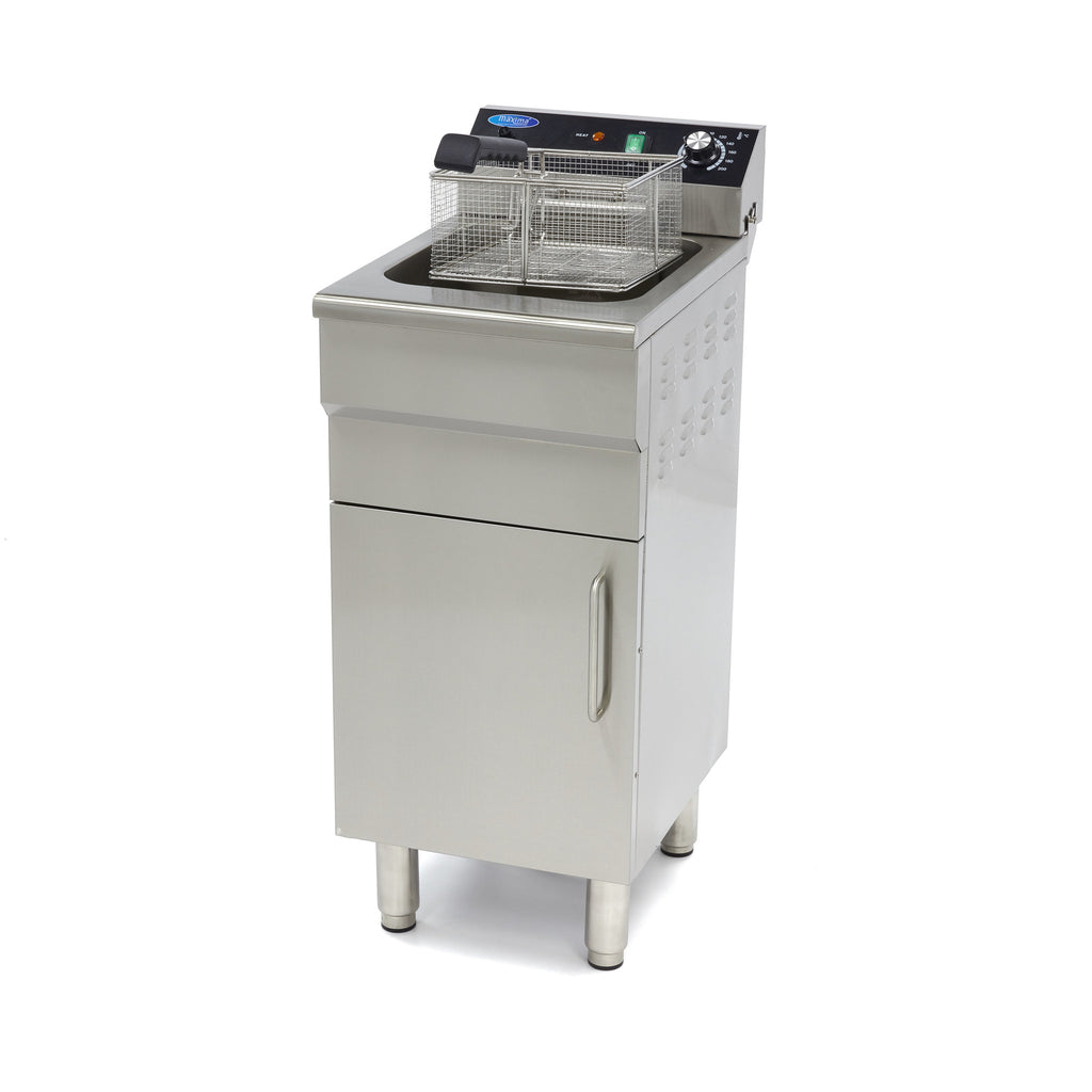 Fritteuse - Professionell - 16L - 1 Korb - Mit Ablasshahn und Unterbau - 400V