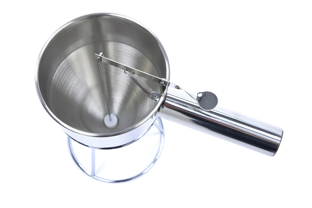 Dispensador de Batter - Profesional - 1,3L - Acero Inoxidable - incl Botón Dosificador