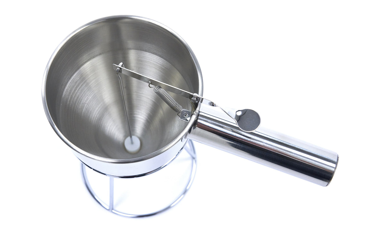 Dispensador de Batter - Profesional - 1,3L - Acero Inoxidable - incl Botón Dosificador