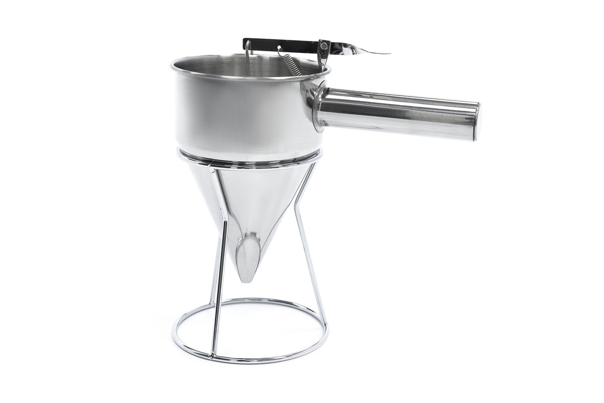 Dispensador de Batter - Profesional - 1,3L - Acero Inoxidable - incl Botón Dosificador