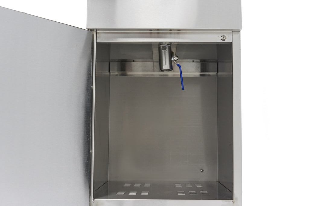 Fritteuse - Professionell - 16L - 1 Korb - Mit Ablasshahn und Unterbau - 400V
