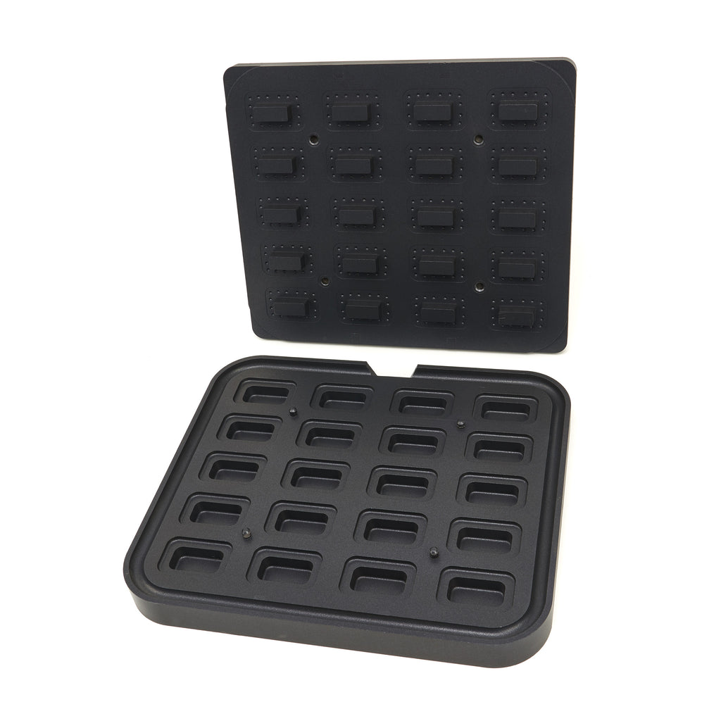 Molde Tartelette - Profesional - Rectángulo - 64x41/45x22 mm - 20 piezas