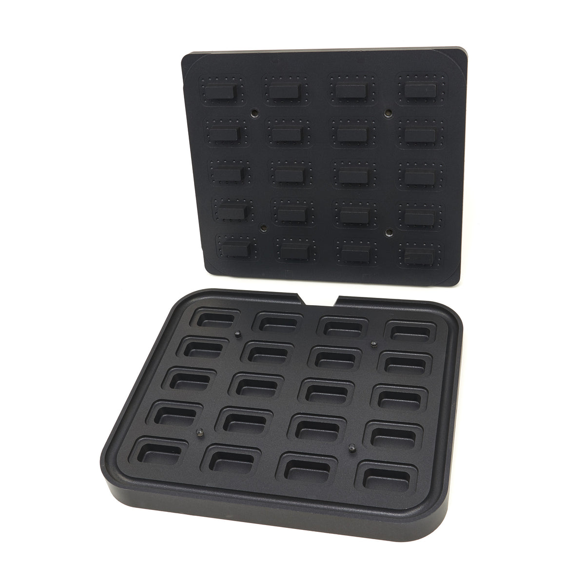 Molde Tartelette - Profesional - Rectángulo - 64x41/45x22 mm - 20 piezas