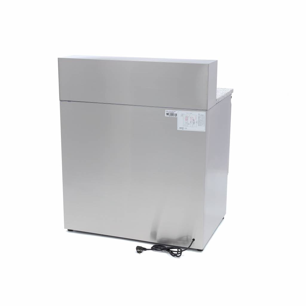 Mesas Refrigerado para Pizzas Preparacion - Profesional - 90cm - 2 Puertas - para 5 x 1/6 GN - incl Tapa de Acero Inoxidable