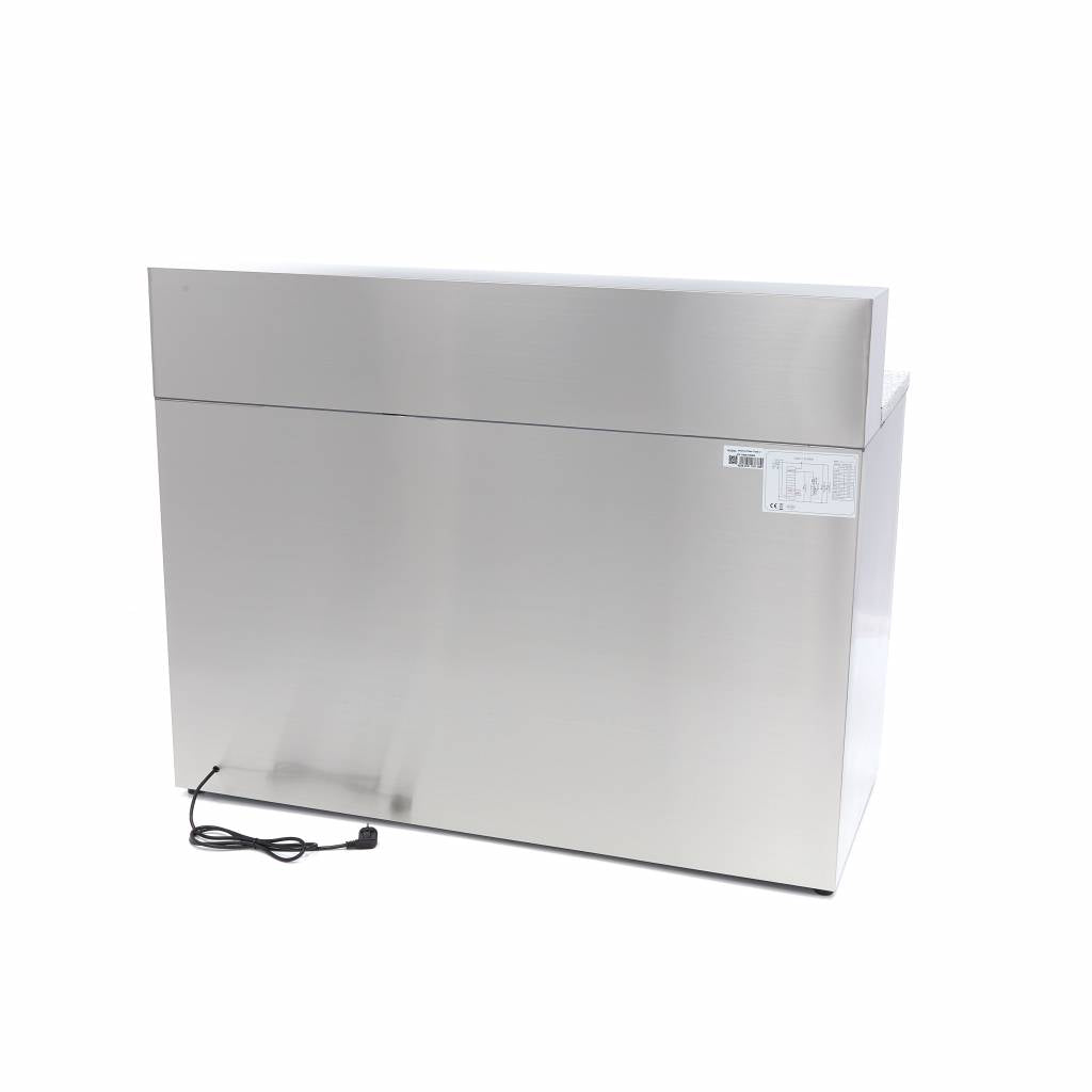 Mesas Refrigerado para Pizzas Preparacion - Profesional - 137cm - 3 Puertas - para 8 x 1/6 GN - incl Tapa de Acero Inoxidable