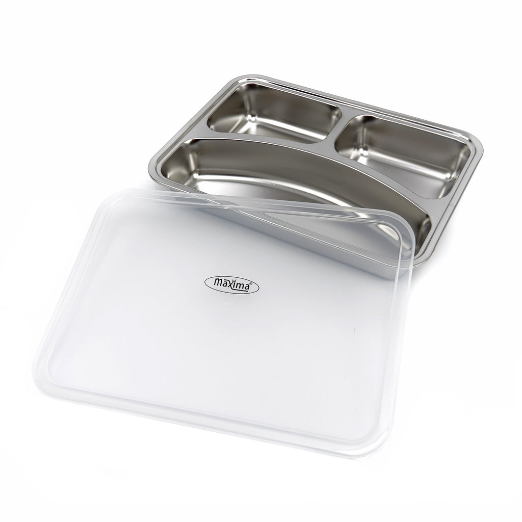 Coperchio per vassoio a 3 scomparti - Professionale - Plastica - Lavabile in lavastoviglie