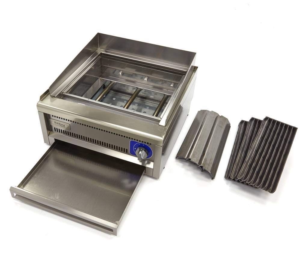 Chargrill de Calidad Comercial - Profesional - Unidad Doble - 60cm de Profundidad - Gas