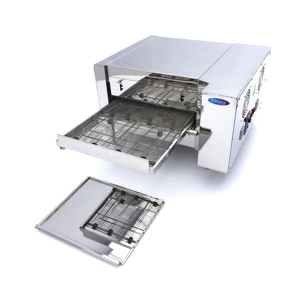 Pizzaofen mit Förderband - Professionell - 2 x Ø20cm - 30 Pizzen pro Stunde