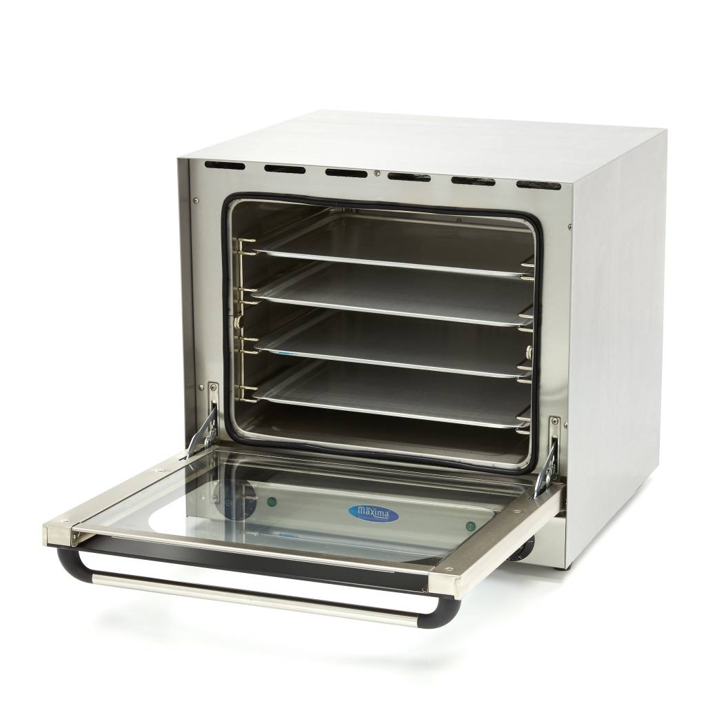 Horno de Convección - Profesional - para 4 Bandejas - Temporizador Incorporado - hasta 300°C