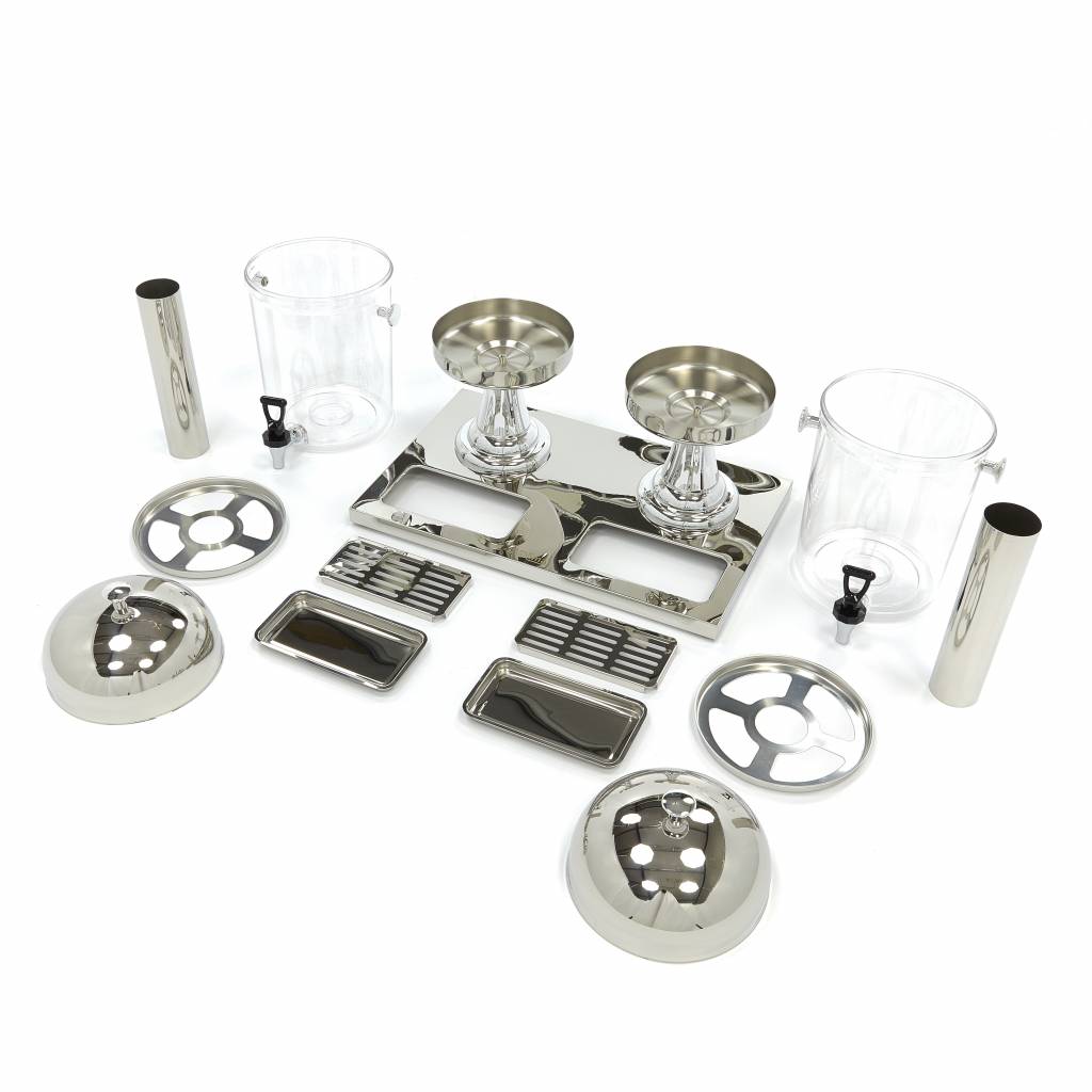 Dispensador de Bebidas - Profesional - 2 x 8L - Tubo Central de Refrigeración - Funciona Sin Corriente