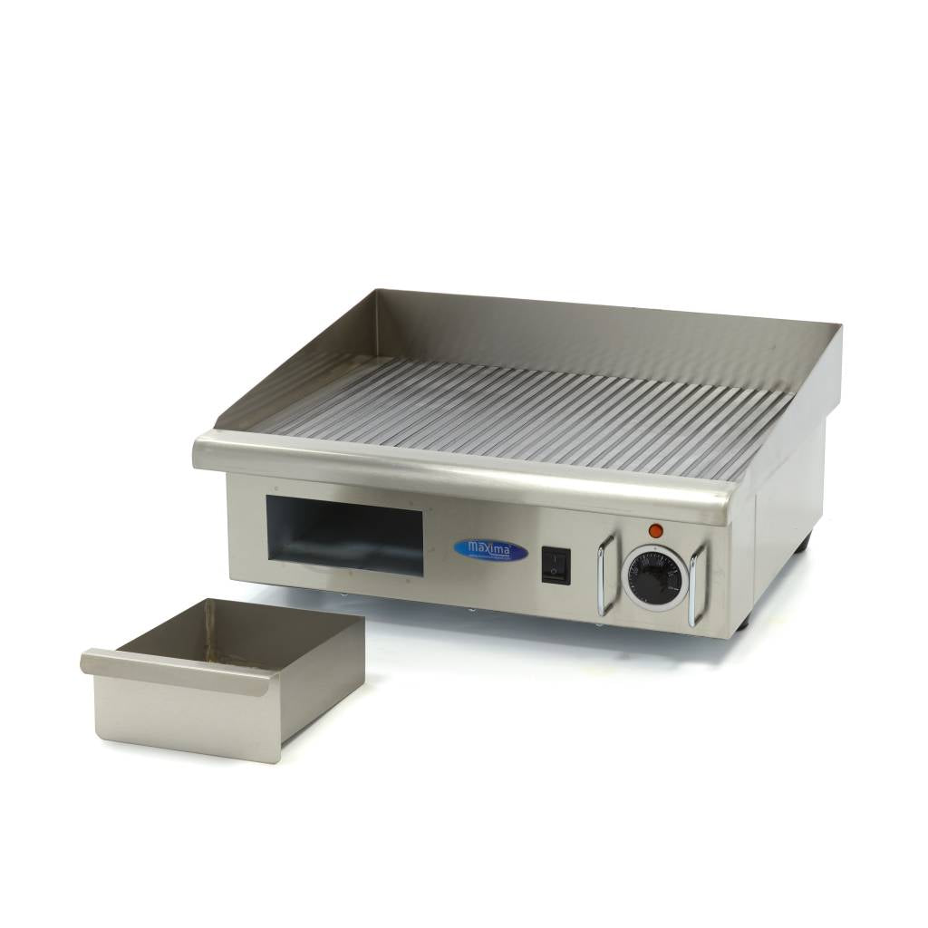 Grillplatte - Professionell - geriffelt - 55cm - inkl. Auffangschale