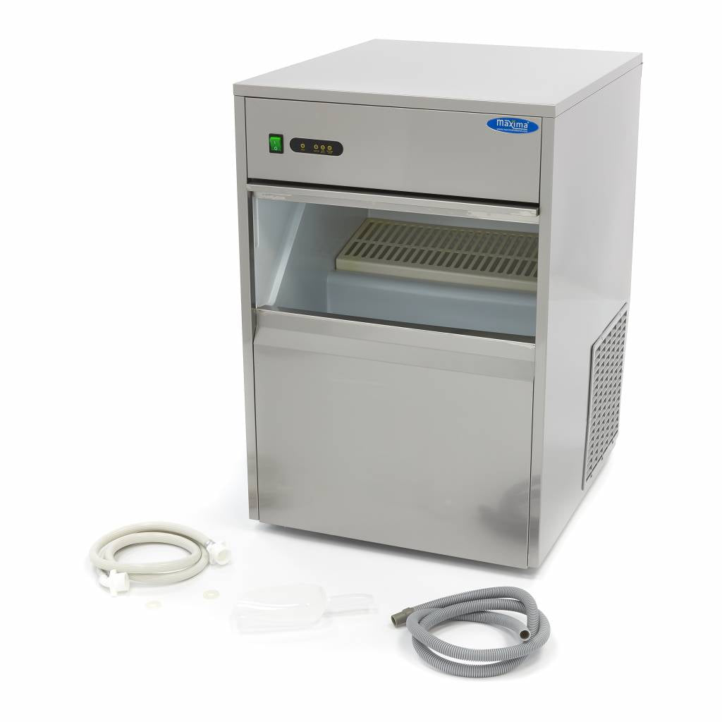 Máquina de Hielo - Profesional - 28kg/día - Cubitos de Hielo Huecos - Refrigerado por Aire