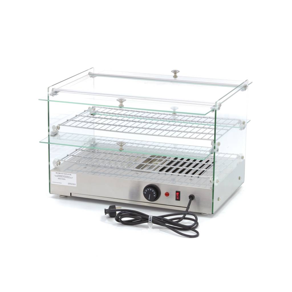 Expositor de Alimentos Calentado - Profesional - 50L - 55cm - 2 Estantes