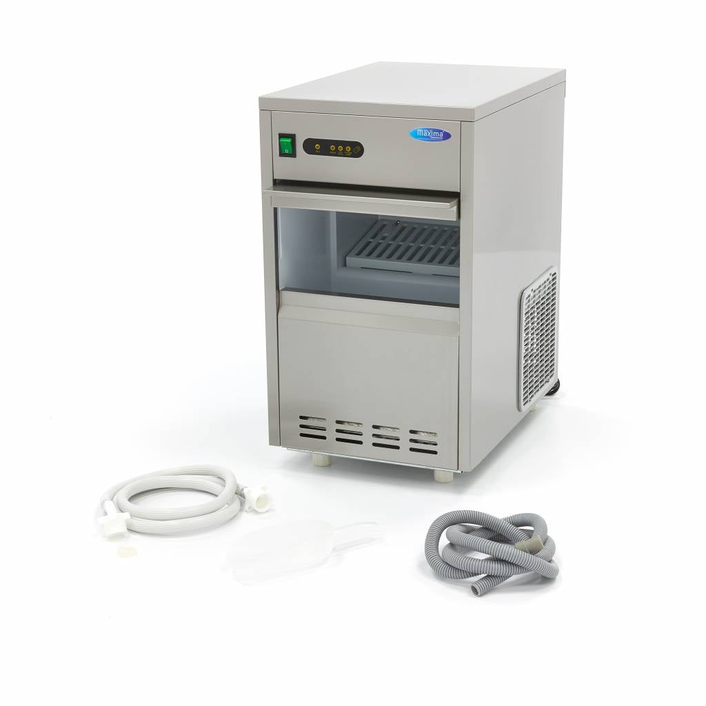 Máquina de Hielo - Profesional - 24kg/día - Cubitos de Hielo Huecos - Refrigerado por Aire