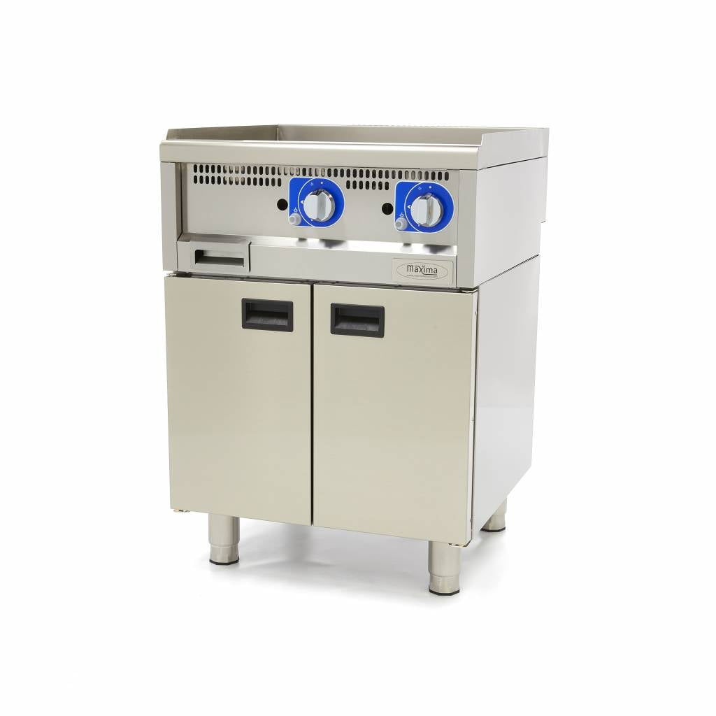 Gewerbliche Grillplatte in Profiqualität - Professionell - Glatt - Doppelgerät - 60 cm tief - Gas