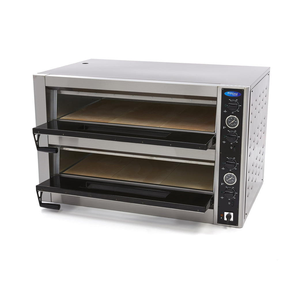 Pizzaofen - Professionell - für 12 Pizzen mit Ø30cm - Doppeletage