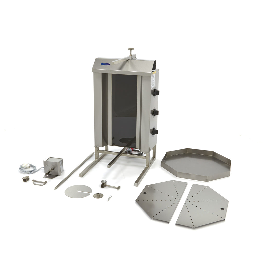 Kebab Grill - Profesional - 3 Quemadores - 30 kg Carne - Eléctrico