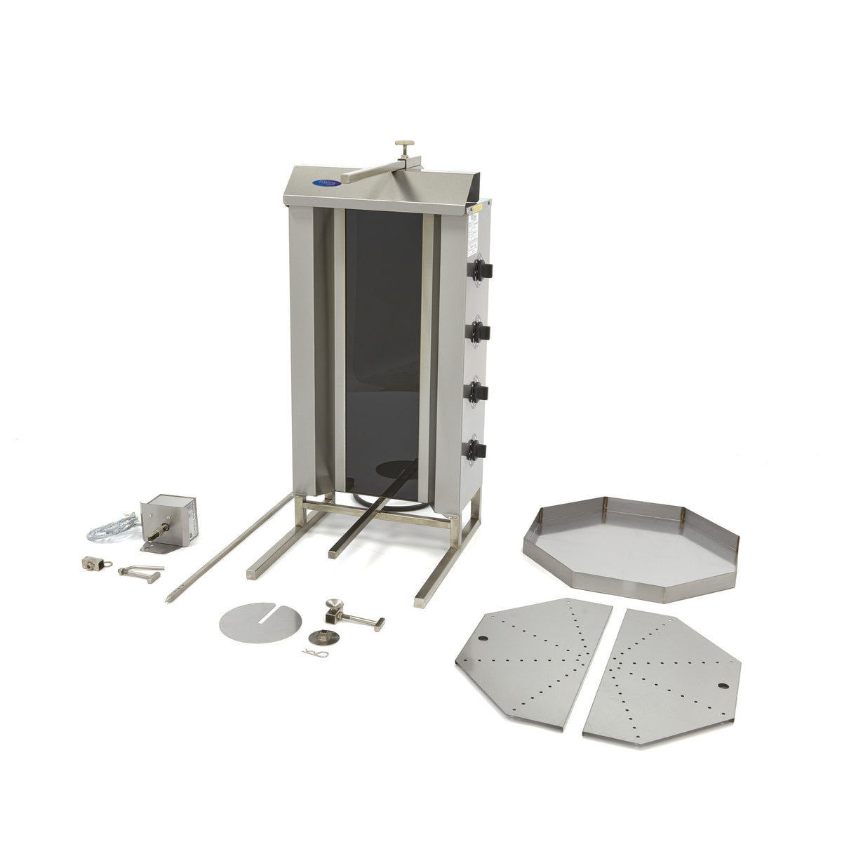 Kebabgrill - Professionell - 4 Brenner - 50 kg Fleisch - Elektrisch