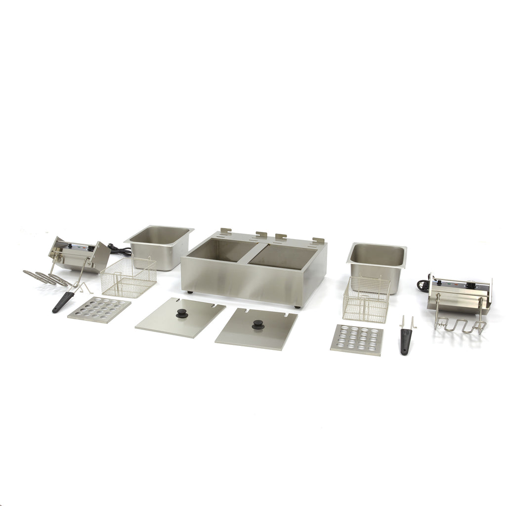 Friggitrice - Professionale - 2 x 6L - 2 Cestelli - fino a 2,4kg di Patatine Fritte