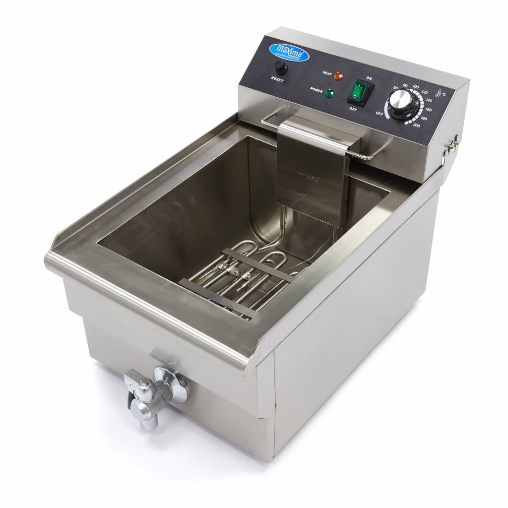 Friggitrice - Professionale - 16L - 1 Cestello - con Rubinetto di Scarico