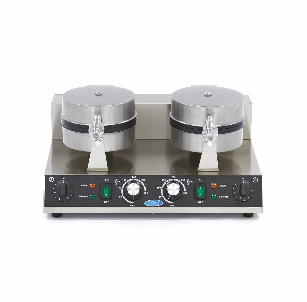 Piastra per Waffle - Professionale - 8 Waffle - Cuori - Doppia