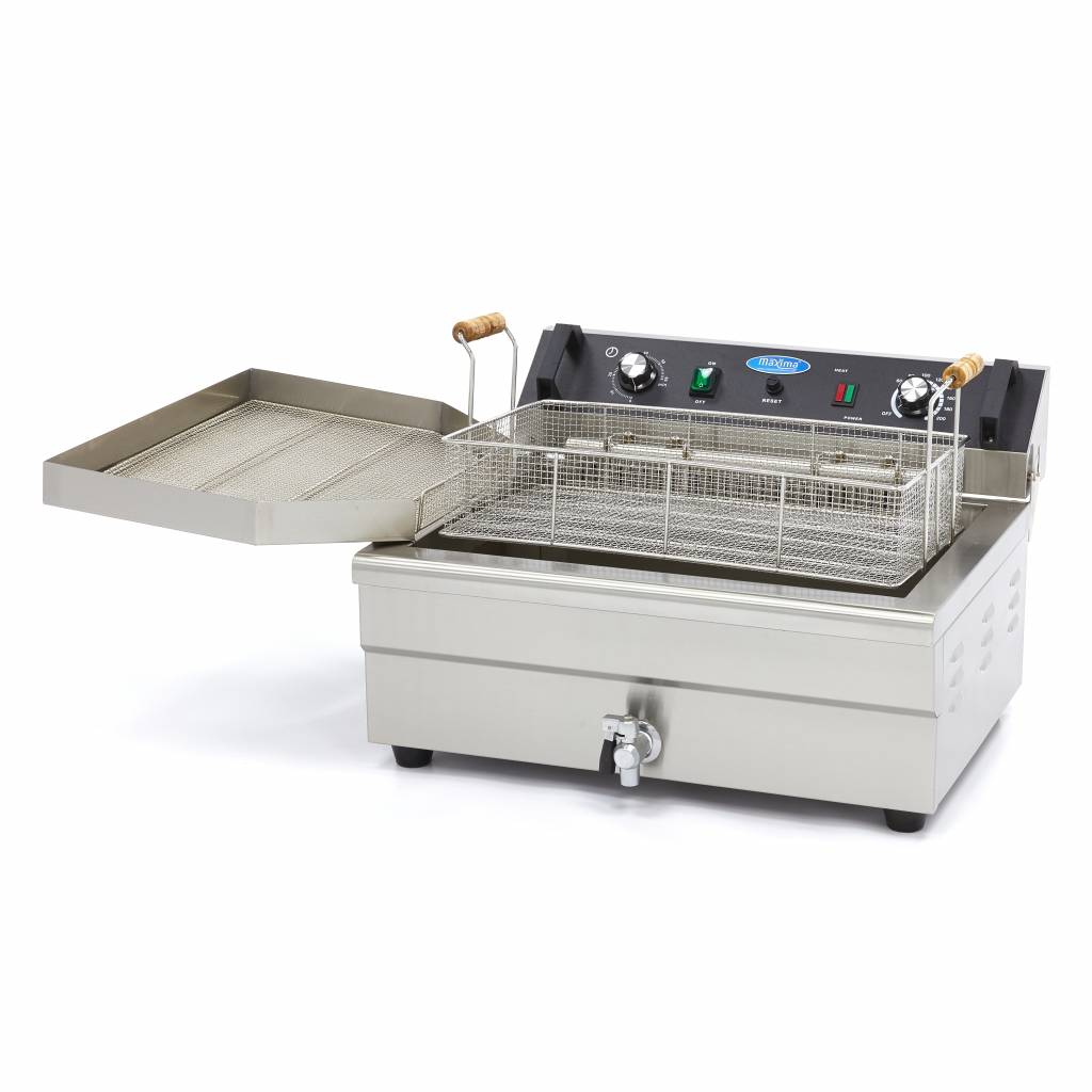 Friteuse - Professioneel - 20L - 1 Mand - met Aftapkraan