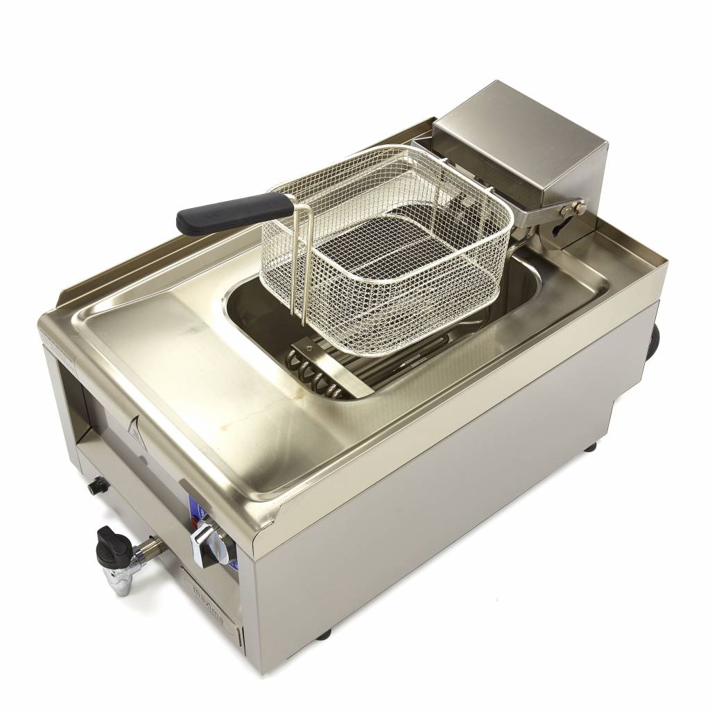Friggitrice - Professionale - 10L - 1 cestello - Con rubinetto di scarico - 400V
